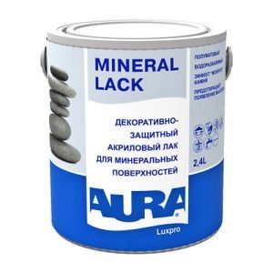 Декоративно-защитный акриловый лак для минеральных поверхностей "AURA Mineral Lack 2,4л"