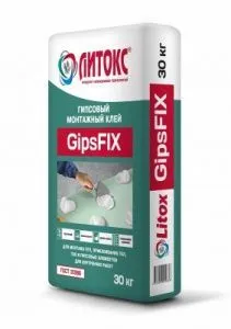  Гипсовый монтажный клей Литокс GipsFix гипсовый 30 кг (45)