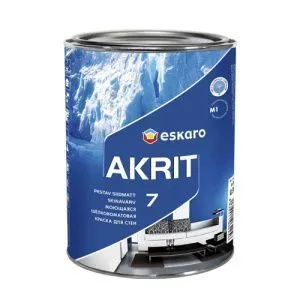 Краска акрилатная матовая интерьерная  с высокой износостойкостью "Eskaro Akrit-7" 2,85 л